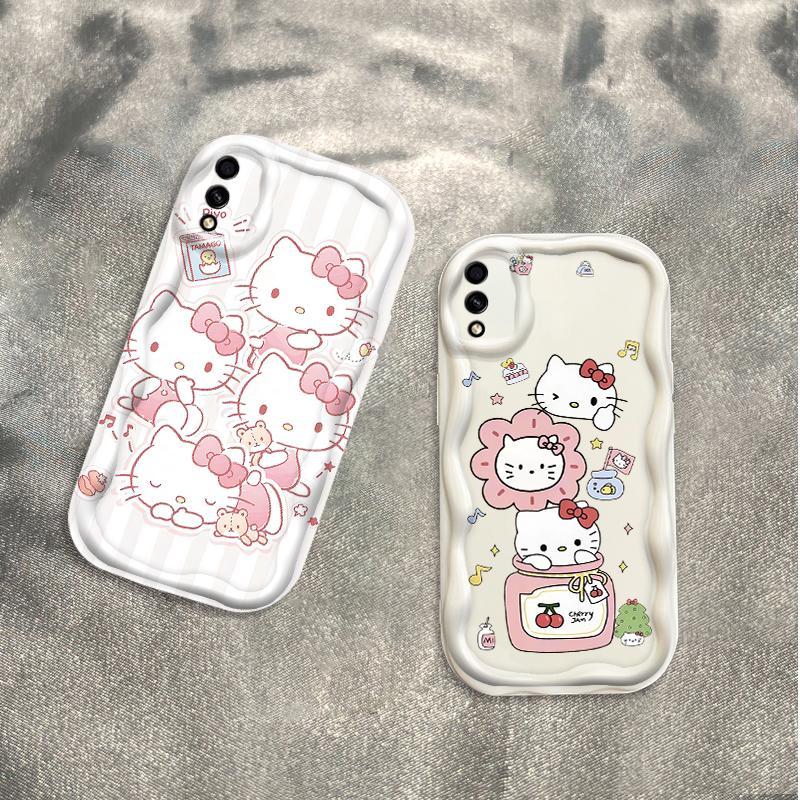 Thích hợp cho điện thoại thông minh Samsung A02 M02 A10 A10S M10 3D TPU mềm Kitty Cat Vỏ điện thoại chống sốc