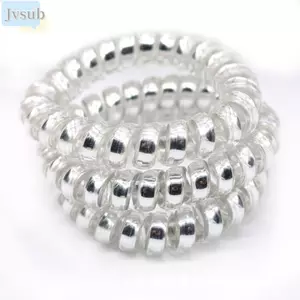 JVSUB 10 Chiếc Băng Đô Quấn Tóc Thời Trang Co Giãn Dây Điện Thoại Vàng / Bạc Đuôi Ngựa Giá Đỡ