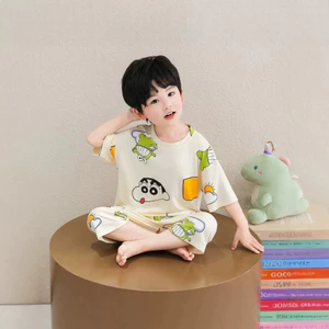 Bộ Đồ Ngủ Bé Trai 2026 Trẻ Em Mùa Hè Tay Ngắn Crayon Shin-Chan Homewear Thường Ngày Bé Trai Dễ Thương Trẻ Em