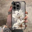 Vỏ hoa Lily cổ điển cho Infinix Hot 70 60i 30i 40 60 Note 60 30 40 50 Pro Plus 50S 50X 30 Play Smart 20 10 9 8 7 Vỏ điện thoại ITEL A70 Mạ góc bảo vệ không khí bằng silicon