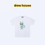 Ngôi nhà hoạt hình in hình cotton ngắn tay mùa hè mới Áo thun nam nữ kiểu Mỹ giản dị 0612