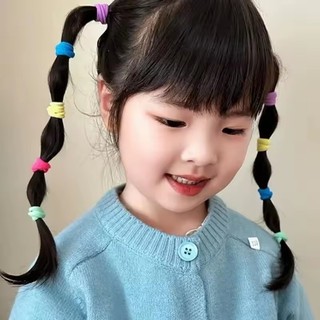 100 / 300 / 500 Chiếc Dây Buộc Tóc Ealstic Nylon Nhiều Màu Sắc Cho Bé Gái - Dây Cao Su Giá Đỡ Đuôi Ngựa