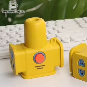 Nhíp nối đất kéo soet có công tắc đa nút soet cao su màu vàng bọc cáp kéo bảng cắm hàng VN