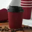 TRTR 25 Cái / bộ 8oz Cốc Cà Phê Giấy Cách Nhiệt Tường Đôi Cốc Cà Phê Có Nắp Sọc Dùng Một Lần Cốc Giấy Di Động VN
