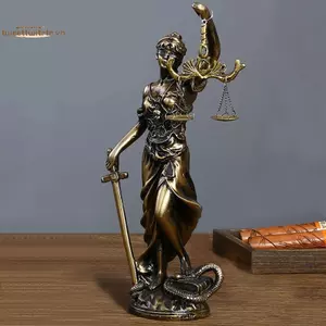 TRTR 1 Phòng Khách Văn Phòng Trang Trí Bàn Làm Việc Phong Cách Châu Âu Sáng Tạo Retro Nhà Giả Đồng Nữ Thần Công Lý Trang Trí VN
