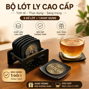 Lót ly trà cổ điển trung quốc chống nóng cách nhiệt chất liệu bền giữ gọn cho nhà văn phòng quán trà
