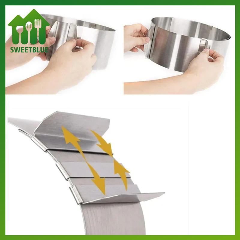 SWEET Khuôn bánh mousse tròn inox điều chỉnh được, vòng nướng bánh đa năng DIY, dụng cụ làm bánh chuyên dụng