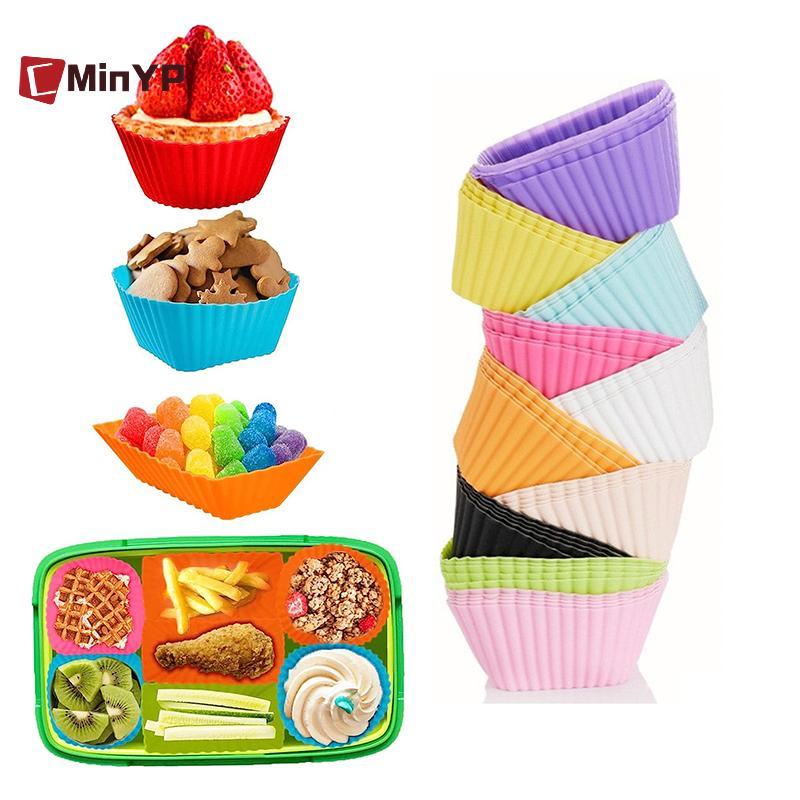 CyinYP 4 Bộ chia hộp cơm trưa bằng silicon, Bộ chia hộp cơm trưa Bento dành cho trẻ em Phụ kiện ăn trưa vinh quang