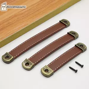 Cheenm Tay Cầm Nội Thất Da Bò Tủ Quần Áo Ngăn Kéo Cửa Kéo Da Tủ Bếp Tay Cầm Phần Cứng Tay Cầm Cửa VN