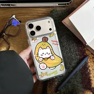 Chuối dễ thương mèo Đối với iPhone 1715 Case 16P Mới 1413 Mềm 12 Jane Big Hole