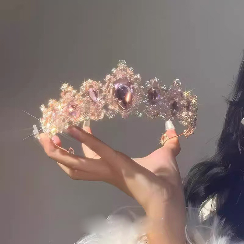 {Dream Kingdom} Đầm công chúa vương miện đính full kim cương, phụ kiện tóc, trang trí vương miện, phụ kiện ăn tối XWHR