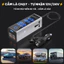 Inverter Ô Tô 300W Bộ Đổi Điện 12V Ra 220V Củ Sạc Xe Hơi 2AC 2Type-C 2USB Màn LCD Chính Hãng