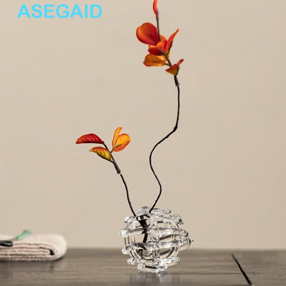 Bình nghệ thuật thủ công ASEGAID, Bình thủy tinh độc đáo thiết kế lấy cảm hứng từ Zen, Bình hoa thủy canh tối giản trong suốt sáng tạo Trang trí nội thất