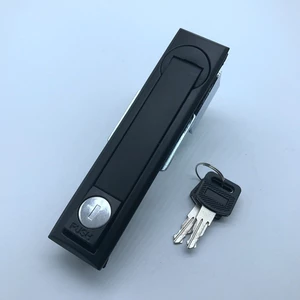 MS731-3 Khóa phẳng màu đen, Khóa phẳng nút nhấn, Khóa cửa tủ điện hợp kim kẽm, Khóa cửa tủ khung gầm WSMU