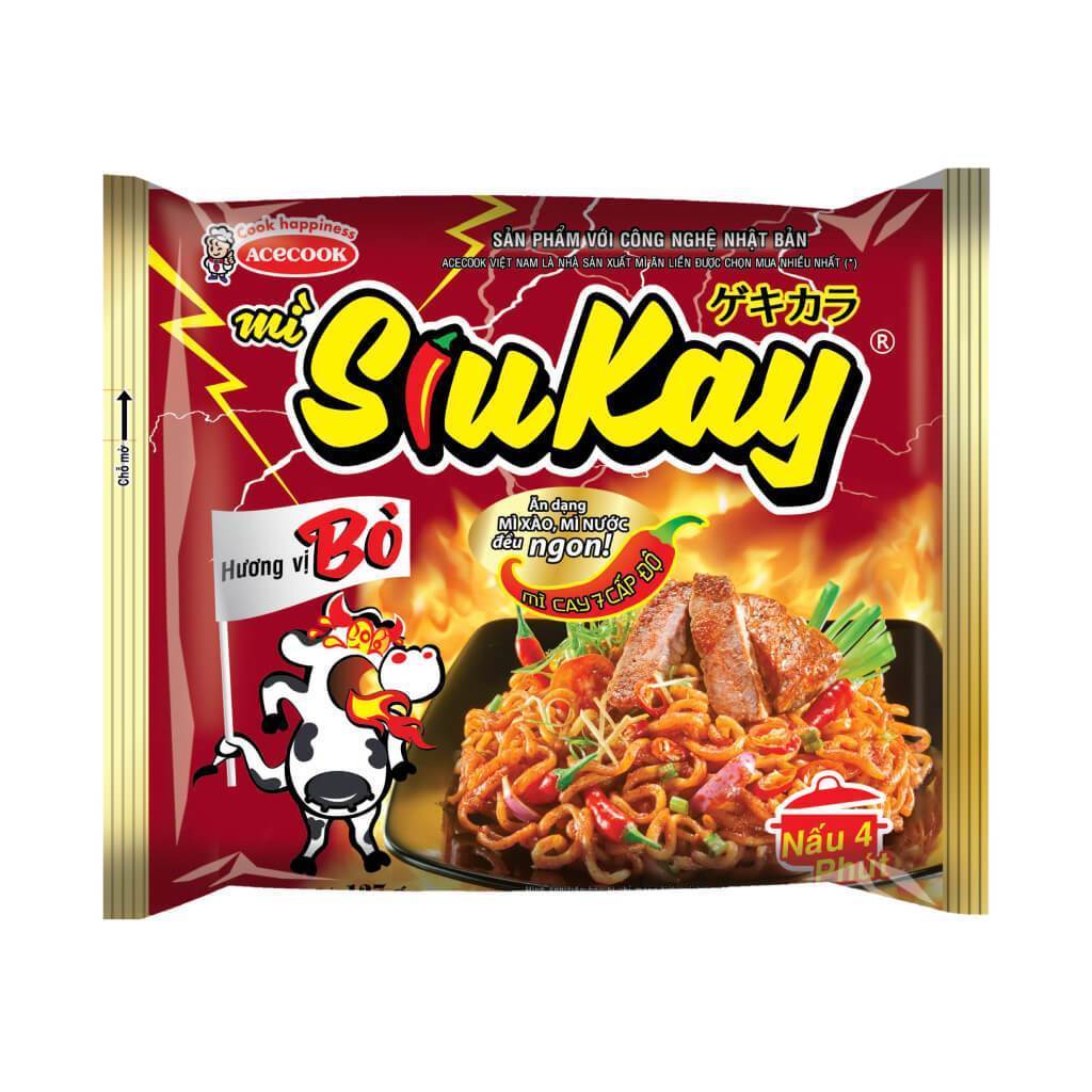 Thùng 24 gói mì bò SiuKay 127g _ Nhân Phúc Khánh