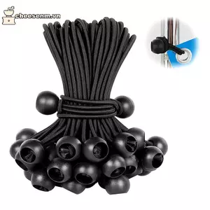 Cheenm 10 Chiếc Bungee Bóng Bạt Vải Bạt Cột Cờ Dây Kết Thúc Dây Đàn Hồi Ren Cố Định Thuyền Cực Cắm Trại Lều Phụ Kiện VN