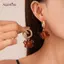AqToCna Vintage Boho Acrylic Bông Tai Nữ Thời Trang Đơn Giản Hình Chữ C Vòng Bông Tai Bé Gái Đảng Cá Tính Trang Sức Quà Tặng AqToCna