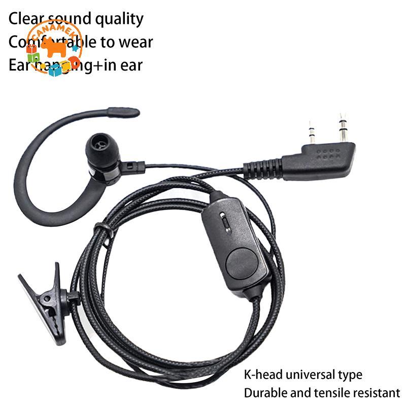 CANAMEK EarHook Tai Nghe Cho BF760 BF996 Bộ Đàm Bộ Đàm Bộ Đàm Tai Nghe Mic K-Plug Có Dây Hai Chiều Ham Radio Tai Nghe CSF