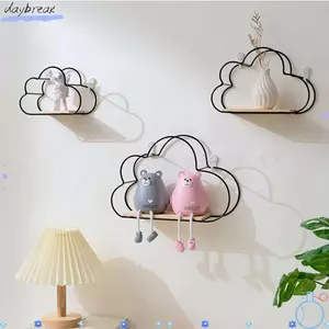 DAYBREAK Sắt Giá Để Đồ Treo Tường Kệ Trang Trí Trang Trí Phòng Hình Đám Mây Kệ Nổi