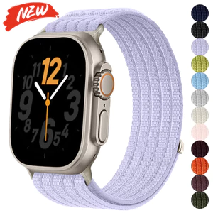 Dây đeo thể thao Nylon cho Apple Watch Series11 / 10 46mm 42mm Ultra3 / 2 / 1 49mm 9 8 7 6 Se3 44mm 41mm 45mm 40mm