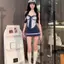 Bộ đồ nữ mùa hè Pure Desire Style Hot Girl Áo buộc dây không tay Sling Tube Top Váy eo cao Bộ đồ hai mảnh