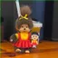PS1 Monchhichi x Chibi Maruko-chan Plushie Hợp tác Đồ chơi hợp thời trang Vinyl Hộp mù sang trọng Túi búp bê Charm SP1