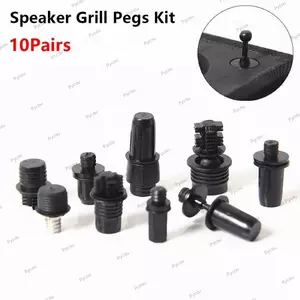 PYCOU 10 Cặp Loa Lưới Tản Nhiệt Chốt Bộ, DIY Vít Kẹp Loa Âm Thanh Khóa, Ổ Cắm Bóng Loại Pin Vỏ Nhựa Khóa Bộ Phần / Bộ Cho Loa