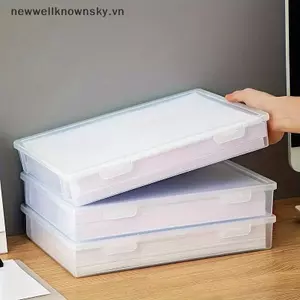 MỚI 1 Cái Kích Thước A4 Hộp Sắp Xếp Tập Tin Trong Suốt Có Nắp-Túi Đựng Tài Liệu Trong Suốt Cho Văn Phòng Tổ Chức Tại Nhà SKY