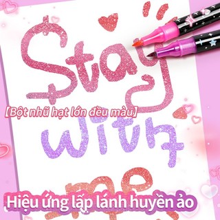 Bút dạ màu acrylic marker 24/96 màu cao cấp tươi sáng 2 đầu tươi sáng dùng trên nhiều chất liệu