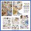 BEABOUT 1 Thẻ Cảnh 3 Miếng Dán Nhãn Dán Cảnh Thu Nhỏ, Phong Cách Chất Liệu PET DIY Miếng Dán Bộ, 4 Sao Độ Khó In Chi Tiết Cảnh Thẻ Hình Dán Sổ Lưu Niệm