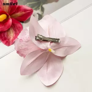 Kẹp Tóc Hoa SMILE, Phong Cách Bohemia Nhân Tạo Mộc Lan Tóc Barrettes, Phụ Kiện Cưới Cô Dâu Hawaii Không Làm Tổn Thương Máy Nghe Tóc Mùa Hè