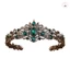 Phụ kiện tóc đính đá vương miện cô dâu cổ điển Baroque dành cho buổi biểu diễn cuộc thi đám cưới