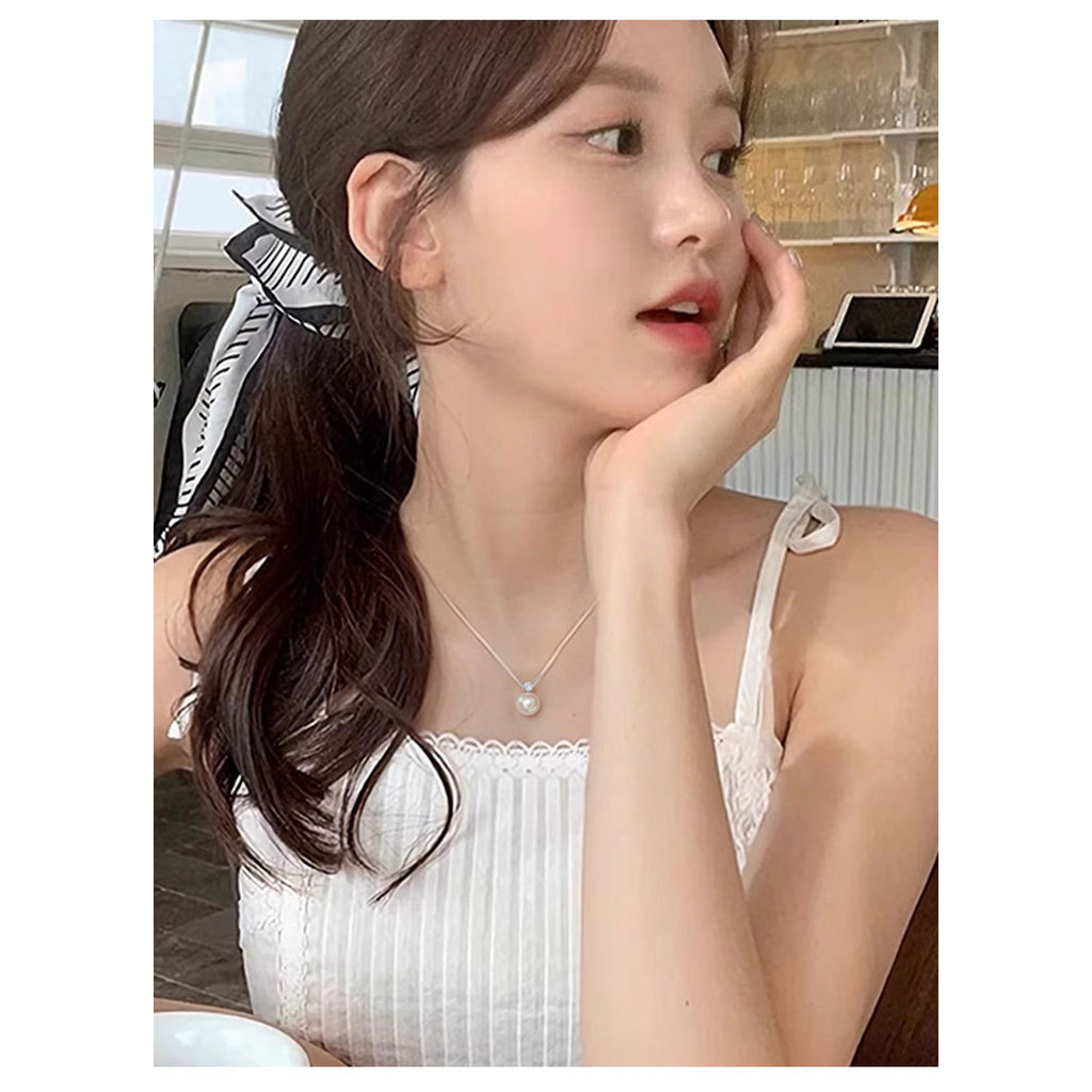 Vòng cổ ngọc trai tự nhiên bạc s925