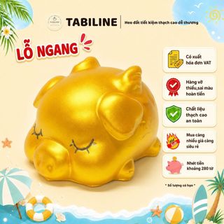 Heo đất ống tiết kiệm tiền lỗ ngang cánh tiên thiền thần vàng gold LD20 - TABILINE