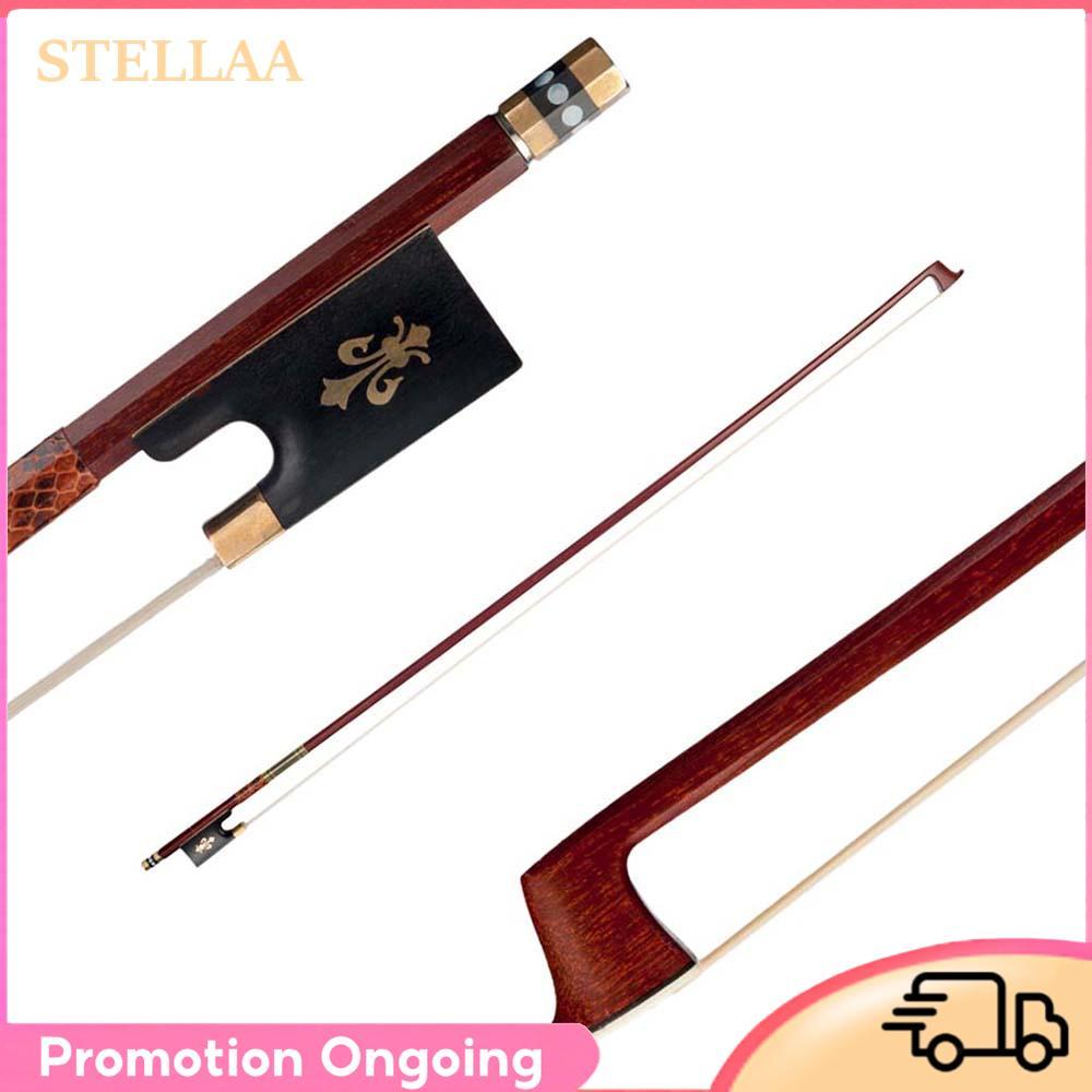 Stellaa Pernambuco Violin Bow Black Ebony Horsehair 4/4 Kích thước đầy đủ cho người mới bắt đầu và chuyên nghiệp