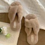 Dép thông thường VN XIXITIAO, Chất liệu PPR, Giày đế bằng Cotton, Ấm áp, Màu trơn thời trang, Thích hợp cho mùa thu đông, Chỉ dành cho nữ.