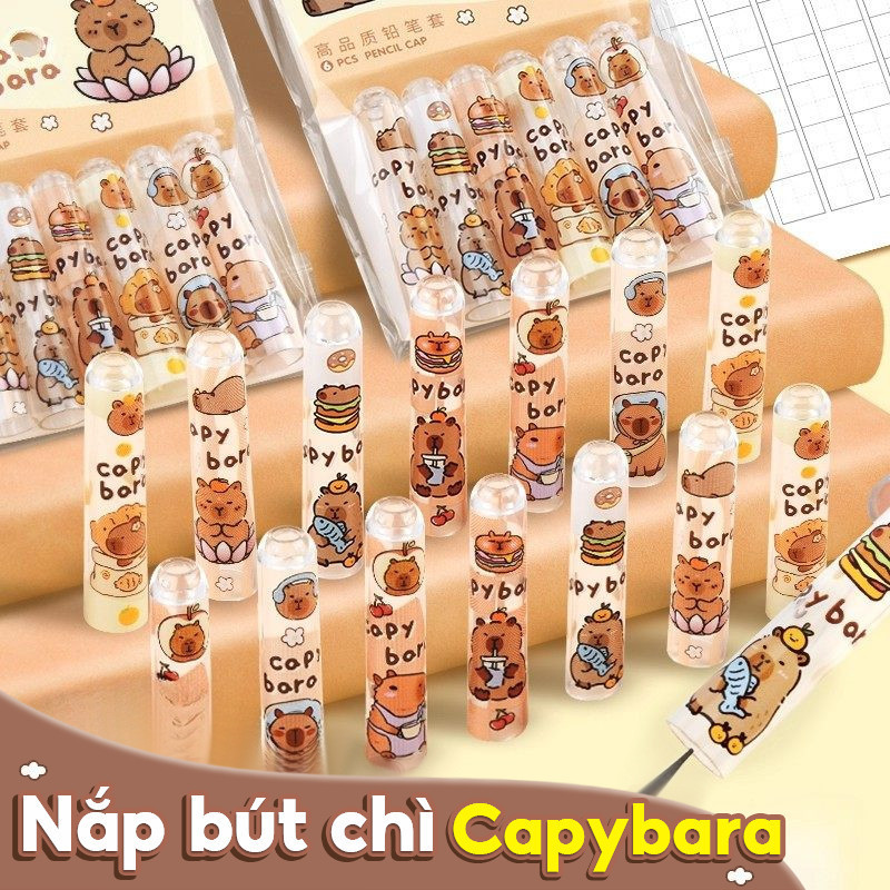 Nắp bút chì hoạt hình bảo vệ đầu bút mini sáng tạo học tập hữu ích cho học sinh đa năng bền đẹp