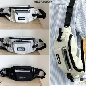 Túi đeo vai BRARAA, Túi đeo ngực hợp thời trang có thể tái sử dụng, Túi đeo chéo dung tích lớn đa năng đơn giản