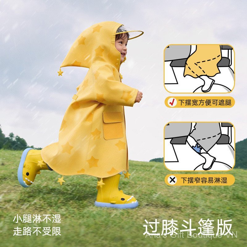 [Aria] Áo mưa trẻ em Ngôi sao hoạt hình 2026 Phong cách mới Chống thấm nước Nhẹ Mềm mại