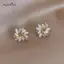 AqToCna 1 Đôi Bông Tai Hình Cánh Hoa Opal Thanh Lịch Và Tinh Tế Cho Người Phụ Nữ AqToCna