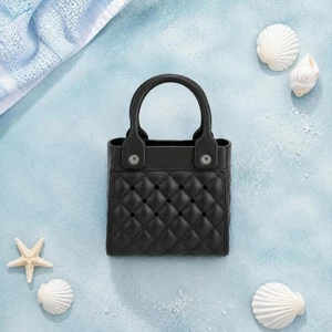 Quilted Tote Túi xách Cutout Tính năng unfastenTop Tote Túi xách Phụ kiện thời trang Tấm bên gia cố Tay cầm tròn