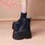 Gothic Supermodel Boots Giày bốt Martin đế dày Yabi Giày bốt ngắn nữ Triển lãm truyện tranh thành nam cos Giày tăng chiều cao Trạm hòa nhạc Giày Hố