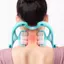 Máy mát xa con lăn sáu gót mới Hướng dẫn sử dụng Máy mát xa vai cổ Máy mát xa Trapezius để giảm đau thắt lưng cổ