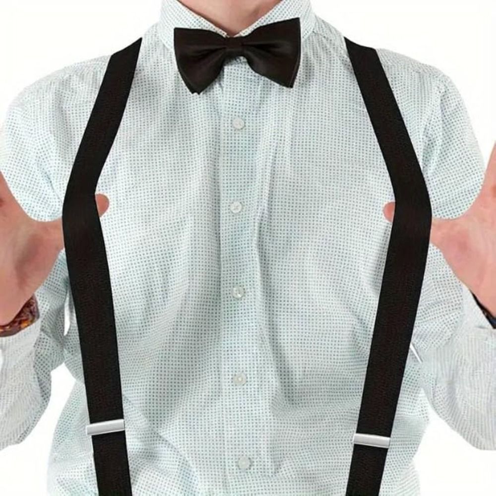 Dây treo PYCOU, Dây treo kẹp màu trơn Unisex, Dây treo đàn hồi có thể điều chỉnh