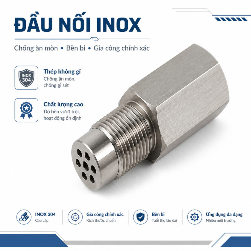 Bộ Chuyển Đổi Cảm Biến Oxy - Giải Pháp Xử Lý Lỗi Đèn Động Cơ, Chất Thép Không Gỉ & Độ Bền Vượt Trội