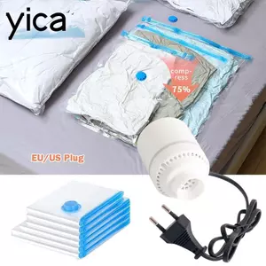 Máy hút túi nén YICA, Máy bơm chân không điện tiết kiệm không gian cắm EU / US, Máy bơm hút không khí di động bền bỉ Quần áo Chăn lưu trữ