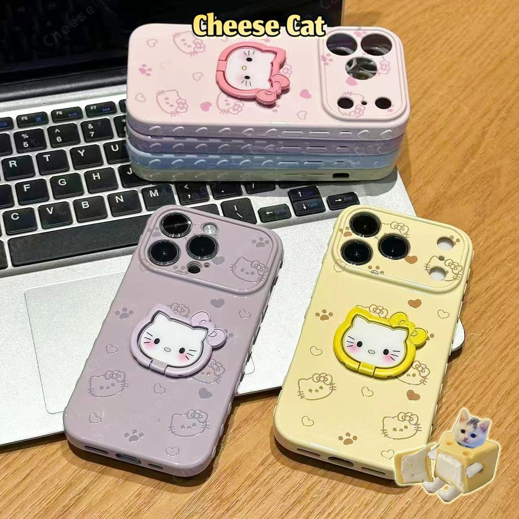 Giá đỡ điện thoại hình chuông Ốp điện thoại Kitty cho iPhone 17 Pro Max 11 12 13 14 15 16 Plus