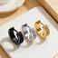 Shuling Vàng Mờ Titan Thép Vòng Bông Tai Cát Unisex Trang Sức