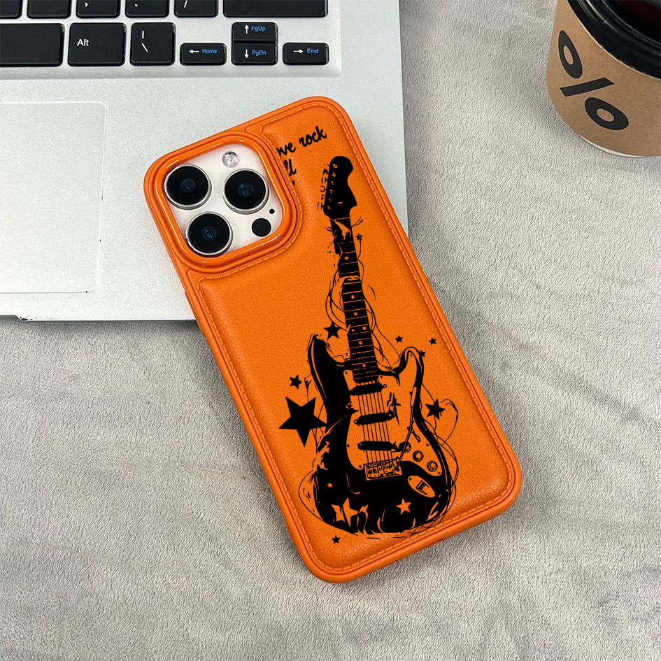 Hình vẽ phác thảo đàn guitar rock cho iPhone 17/16 Pro