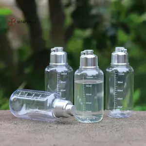 < WHPHous-t > 1 / 5 Cái Chai Bảo Quản Câu Cá Trong Suốt 100ML Có Cân Chai PET Trong Suốt Có Nắp Kín Hộp Đựng Phụ Kiện Câu Cá Đẹp